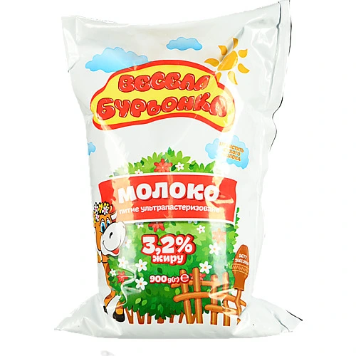 Молоко Весела бурьонка 900г 3.2%