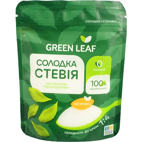 Стевія Green Leaf 1:4 підсолоджувач 100г