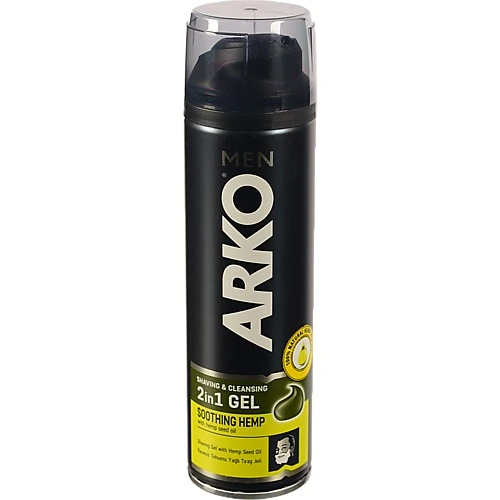 Гель для гоління та вмивання Арко Мен з олією насіння конопель 200 мл