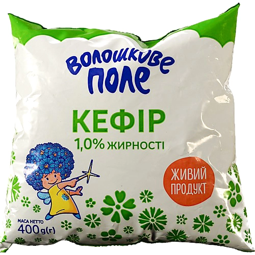 Кефір Волошкове поле 400г 1% жирності