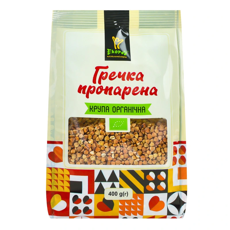 Крупа гречана  пропарений Екорід 400г органічна