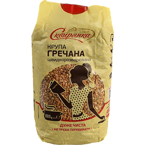 Крупа Сквирянка 800г гречана швидкорозварювальна