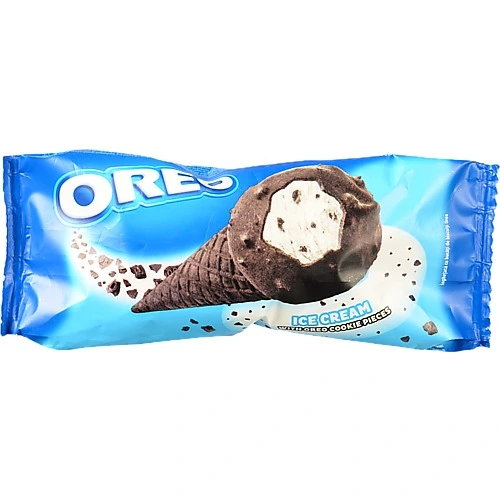 Морозиво ріжок з шоколадною глазур'ю зі смаком ванілі з крихтою какао печива Oreo м/у 66г