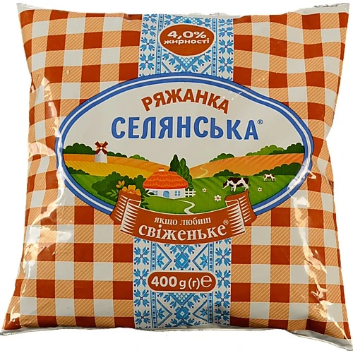 Ряжанка 4% Селянська м/у 400г