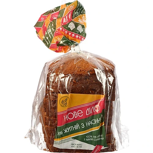 Хліб [Нове ділоk [Житнійk з насінням соняшнику, нарізний, 400 г