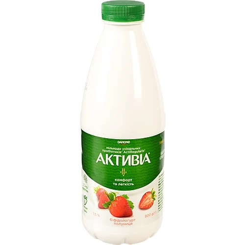 Активіа Біфідойогурт 1.5% Полуниця 800г