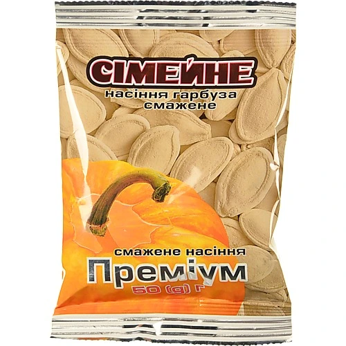 Насіння гарбузове смажене Преміум Сімейне м/у 50г