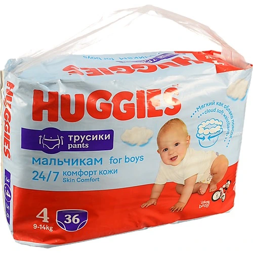 Трусики-підгузки Huggies 36шт 4 д.хлопчиків jumbo