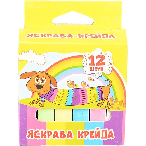 Крейда яскрава 12 шт