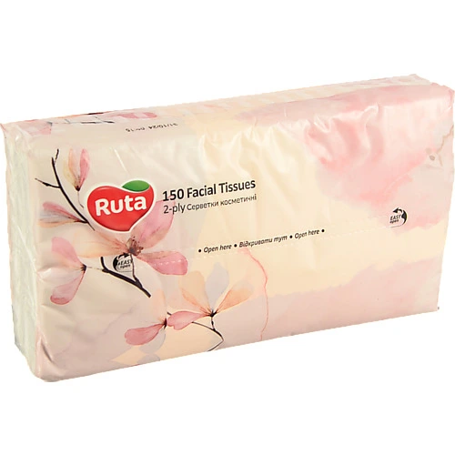 Серветки косметичні 2-х шарові Ruta 150шт