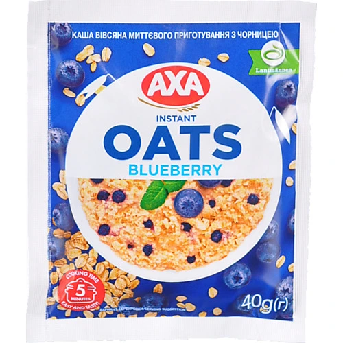 Каша вівсяна миттєвого приготування з чорницею Premium Аха м/у 40г