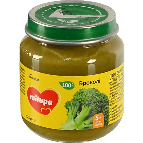 Пюре для дітей від 5міс овочеве Брокколі Milupa с/б 125г