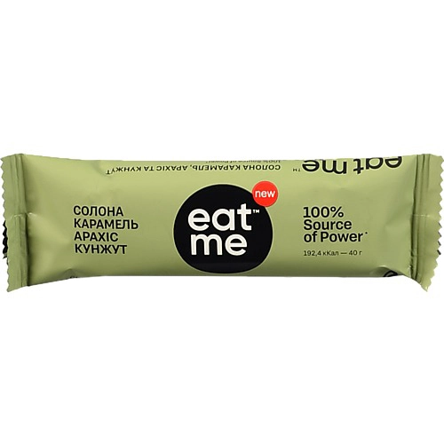 Батончик Солона карамель арахіс та кунжут EatMe м/у 40г