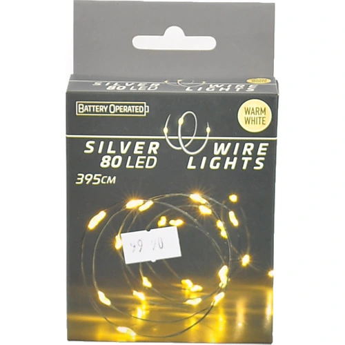 Гірлянда світодіодна 410см 80 ламп LED теплий білий