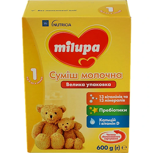 Суміш молочна суха для дітей від 0 до 6міс 1 Milupa к/у 600г