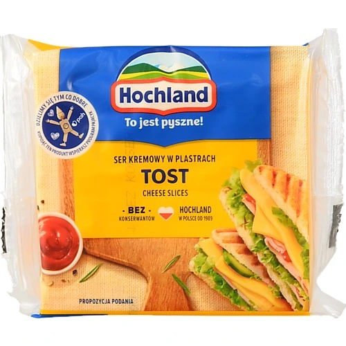 Сир плавлений 36% скибочки Tost Hochland м/у 130г