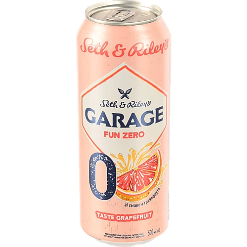Пиво спеціальне 500мл безалкогольне пастеризоване Taste Grapefruit Fun Zero 0 Seth&Riley's Garage з/б