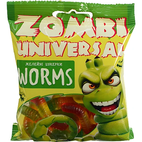 Цукерки желейні Zombi Universal 70г worms