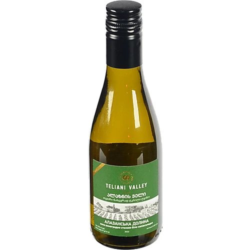 Вино Teliani valley 0.187л алазанська долина бiле н.сол.