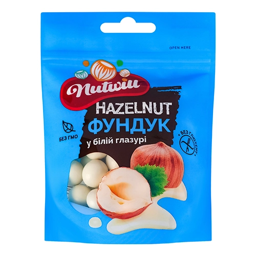 Фундук у білій глазурі Nutwill д/п 100г