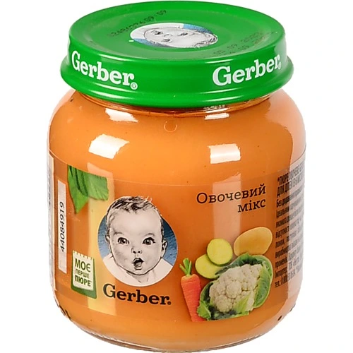 Пюре для дітей від 6міс овочеве Овочевий мікс Gerber с/б 130г