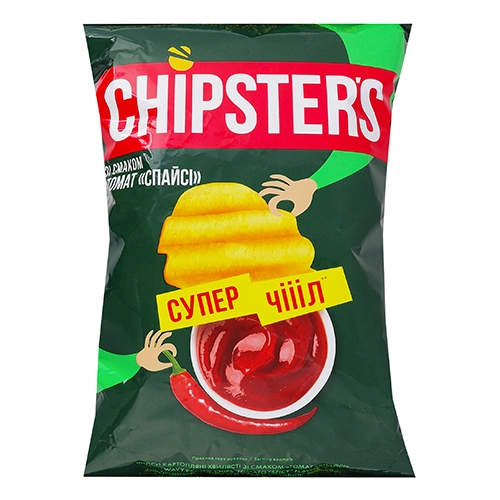 Чипси Chipster's 95г хвилясті томат спайсі