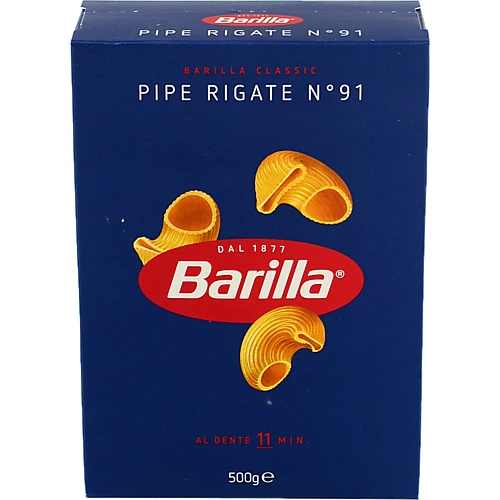 Вироби макаронні з твердих сортів пшениці Pipe Rigate 91 Barilla к/у 500г