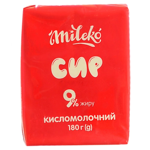 Сир к.м. Mileko 180г 9% еколин