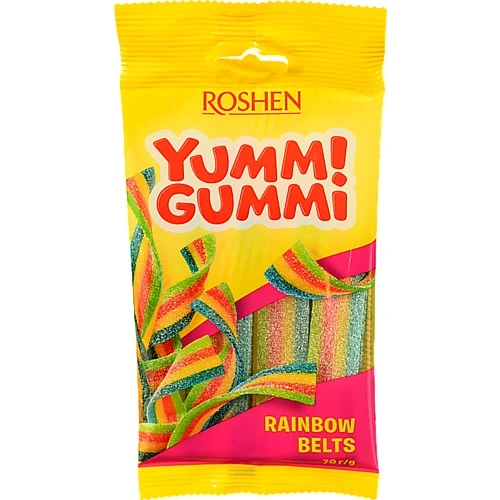 Цукерки Рошен Yummi Gummi Sour Belts 70г Желейні