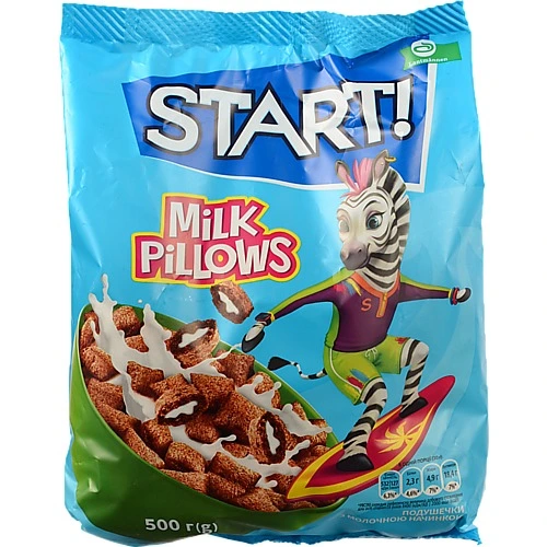 Сніданки сухі зернові Milk Pillows Start! 500г