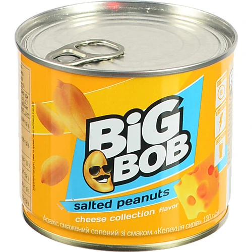 Арахiс Big Bob 120г сир солоний смажений з.б