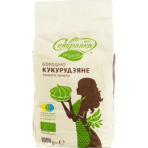 Борошно кукурудзяне тонкого помелу Organic Сквирянка 1кг