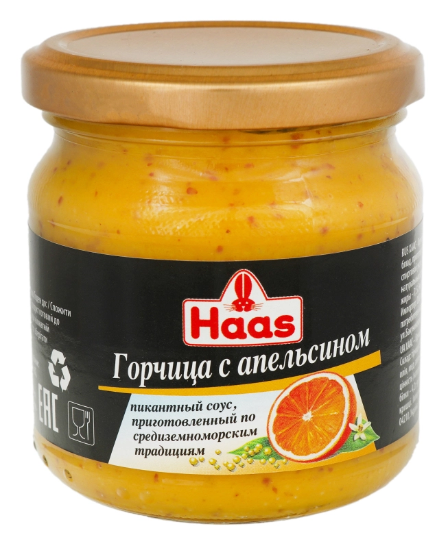 Гірчиця з апельсином Haas 210г