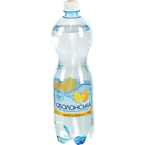 Напій безалкогольний сильногазований зі смаком лимона та апельсина Оболонська п/пл 1л