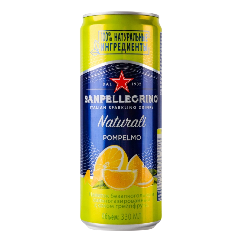 Напій безалкогольний Pompelmo Sanpellegrino з/б 330мл