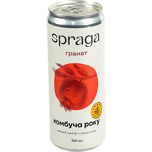 Напій безалкогольний слабогазований Гранат Комбуча Spraga с/пл 330мл