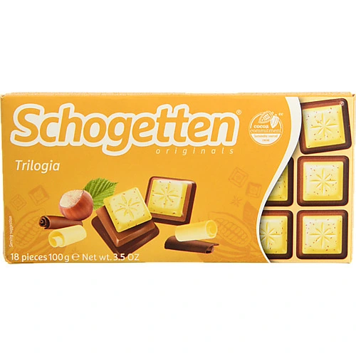 Шоколад Trilogia Schogetten к/у 100г