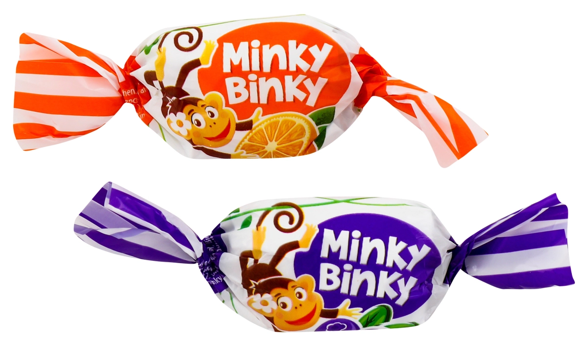 Цукерки неглазуровані з желейними начинками Minky Binky Roshen кг