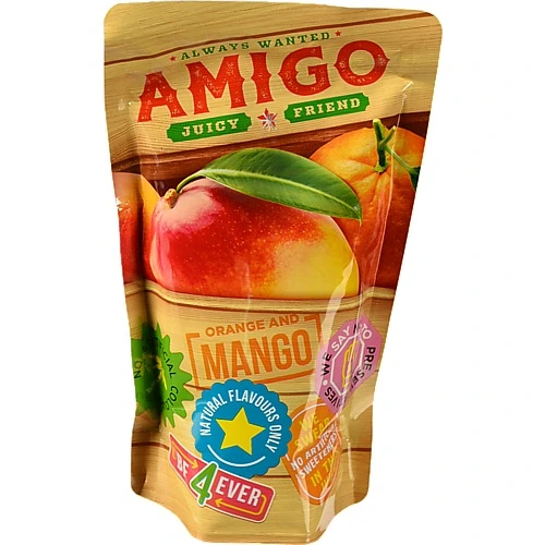 Напій AMIGO соковмісний 0.2л манго та апельсин