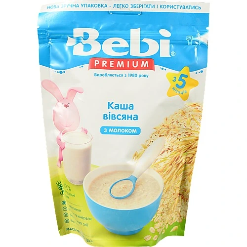 Каша молочна для дітей від 5міс Вівсяна Premium Bebi д/п 200г