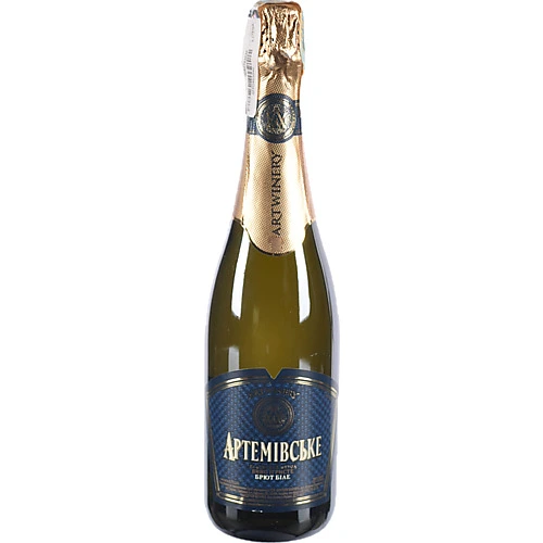 Вино ігристе 0.75л 10-13.5% біле брют Артемівське Artwinery пл
