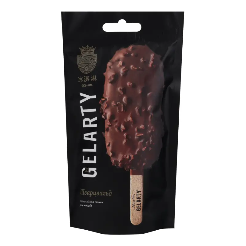 Морозиво чорна лісова вишня в шоколаді Шварцвальд Gelarty д/п 80г