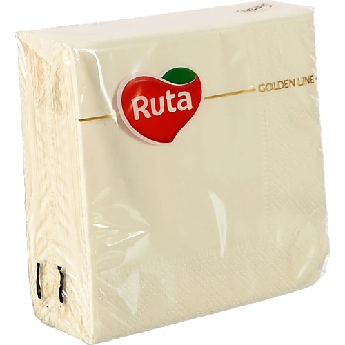 Серветки паперові білі 235х235мм 2-х шарові Ruta 40шт