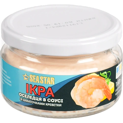Ікра Seastar 160г у соусі з креветкою