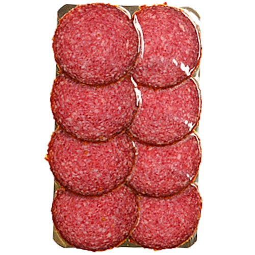 Ковбаса Rolfho Салямі Екстра з Іспанії, сировялена, покрита помідорами