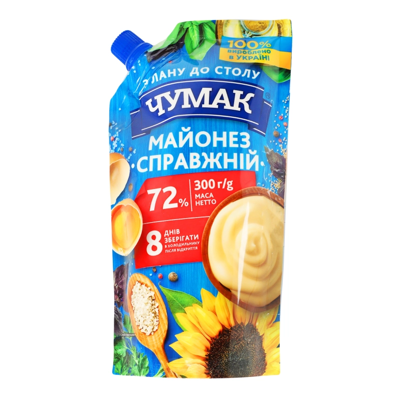 Майонез Чумак Справжній 72% 300г