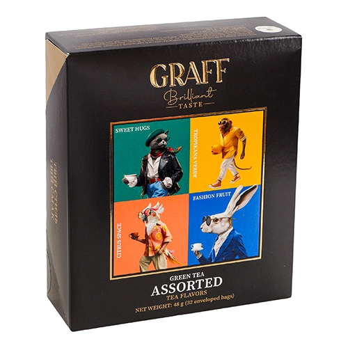 Чай Graff 32п асорті чайних смаків зелений