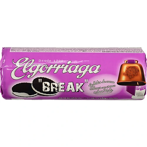 Печиво Elgorriaga 180г шоколадне break з вершковим наповнювачем