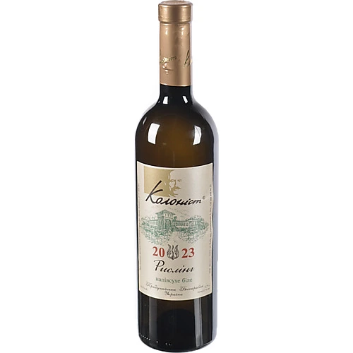 Вино Колоніст 0.75л Рислінг біле напівсухе