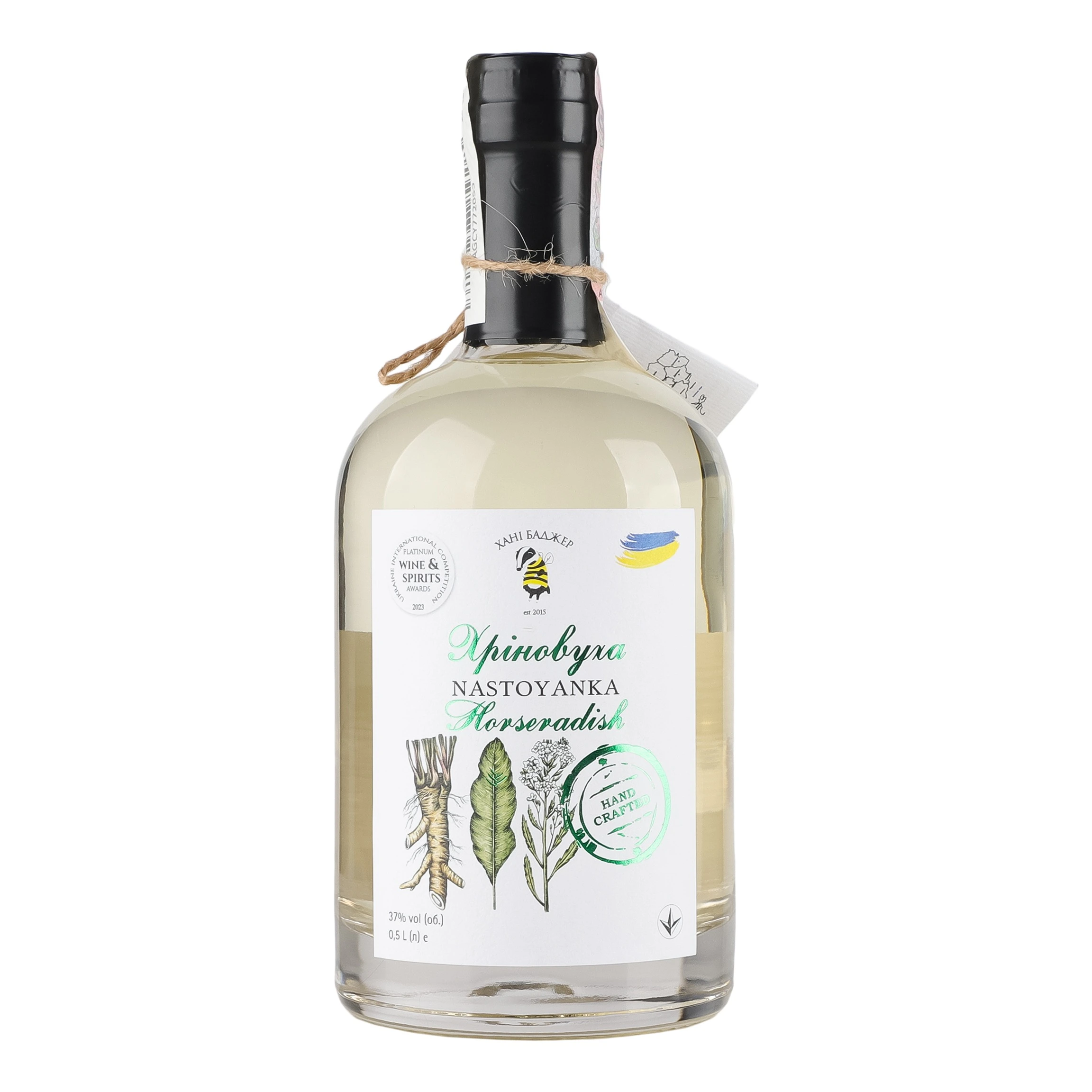 Настоянка 0.5л 37% Хріновуха традиційна Хані Баджер пл